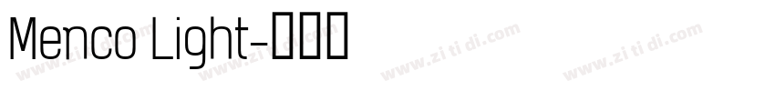 Menco Light字体转换